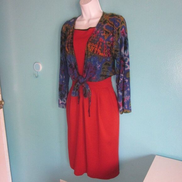 Eva Franco Womens Size 4 Red Knee Length Pullover Tank Dress - Picture 8 of 10